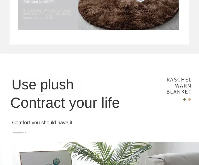 Super Soft Plush Round Rug Mat Fluffy White Carpets For Living Room Home Decor Bedroom Kid Room Decoration Salon Thick Pile Rug 