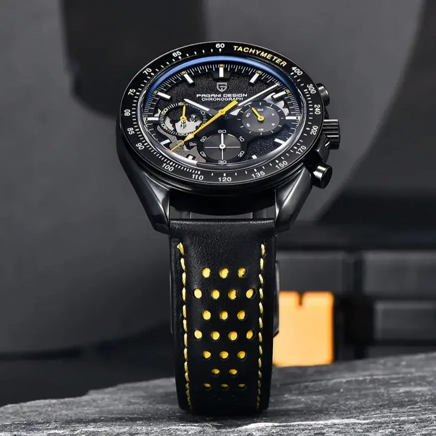 Orologio Cronografo Pagani Design Moon Dark AR Zaffiro 100M