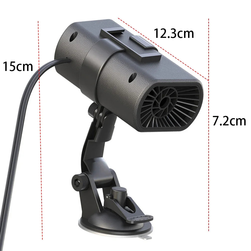 12V 200W Car Heater Demister Strong Suction Type Heating Fan Electric Cooling Windshield Defroster Defogging Demister For Winter 