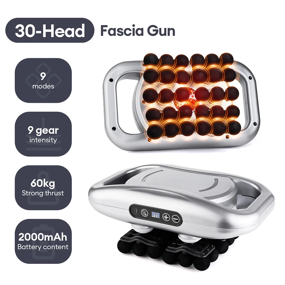 22-Head Fascia Gun High-Frequency Vibration Body Massage Gun Back and Waist Massager Neck Shoulder Massager Muscle masajeador 