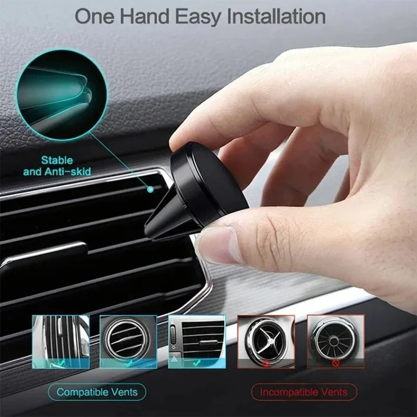 Air Vent Magnet Smartphone Mobile Stand Magnetic Car Phone Holder Cell GPS Mount For iPhone 16 15 14 13 12 Xiaomi Samsung Holder 