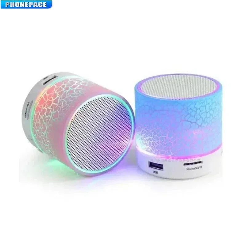 PHONEPACE A9 Bluetooth Speaker  Mini  Crack LED SD Card USB Subwoofer Portable MP3 Music Sound Column for PC Mobile Phone Etc. 