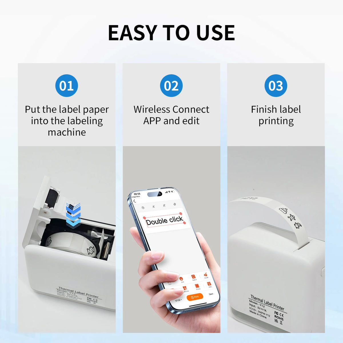 Y12 Wireless Thermal Label Printer