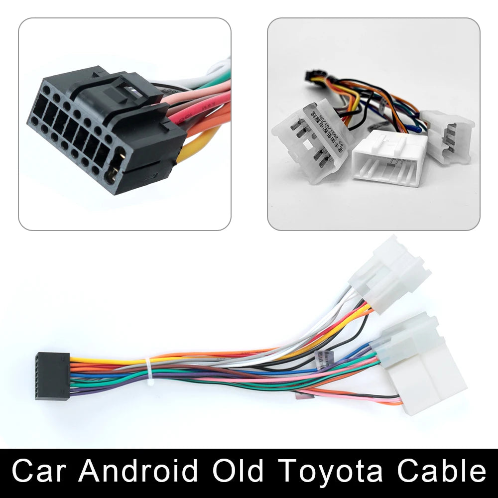 Câble ISO pour autoradio Android, accessoires pour écran 2DIN, stéréo Suzuki Kia VW Hyundai Honda Toyota Nissan Mitsubish, Ford Outlander