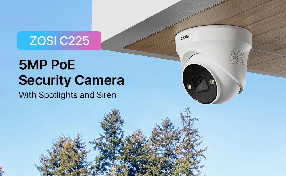 ZOSI 4K PoE Outdoor Security Camera with AI Detection