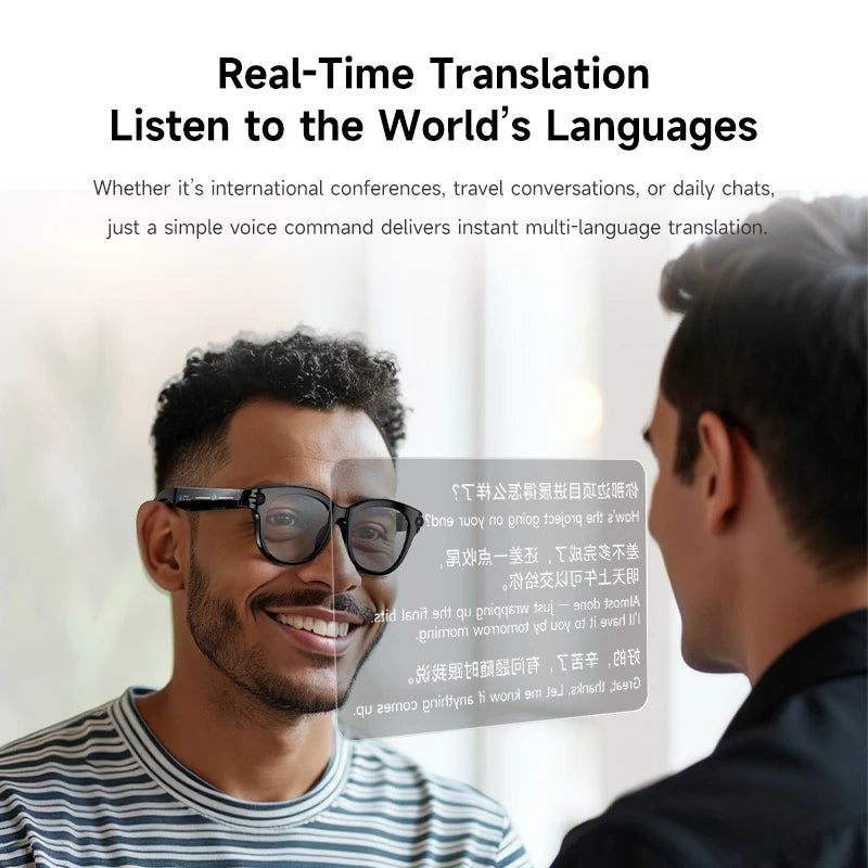 AI Smart Glasses Camera Video Recording AI Photo Recognition Bluetooth Call Smartglasses Translation Voice Sunglasses Men Women