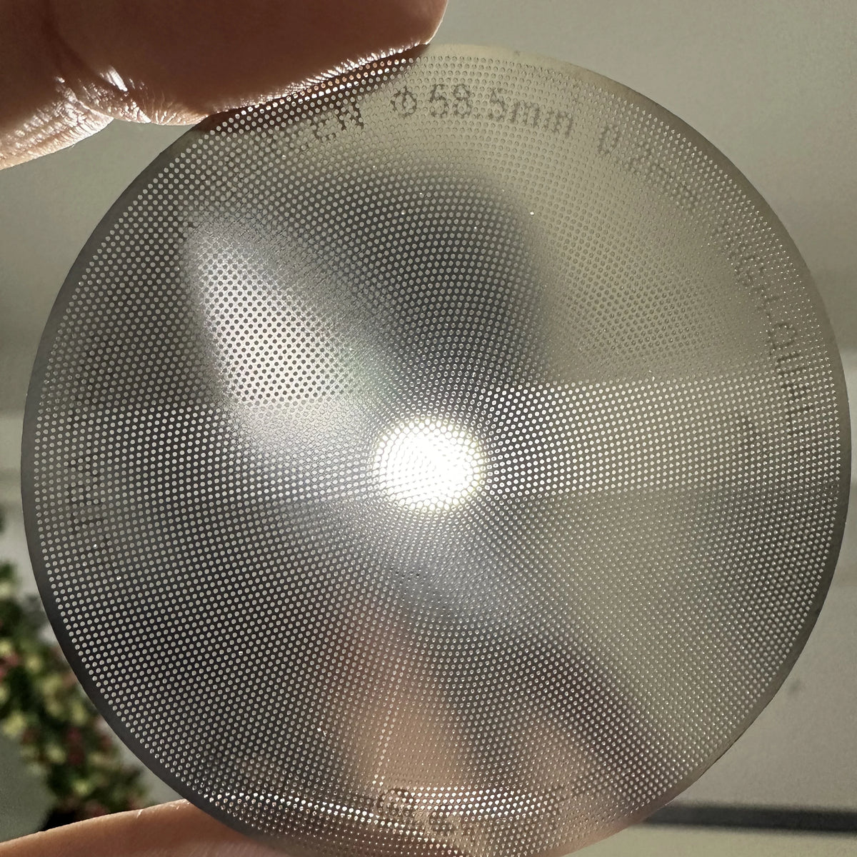 Rozsdamentes acél eszpresszó tömítő rostély — 0,8 mm