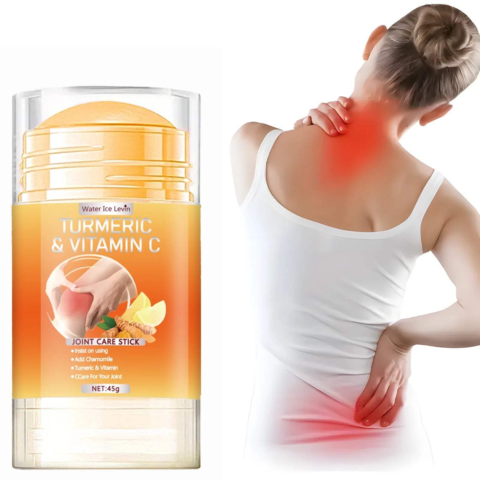 Turmeric Vitamin C Joint Bar - Hypoallergenic Soothing Moisturizer with Natural Honey, Glycerin and Vitamin C for All Skin Types 