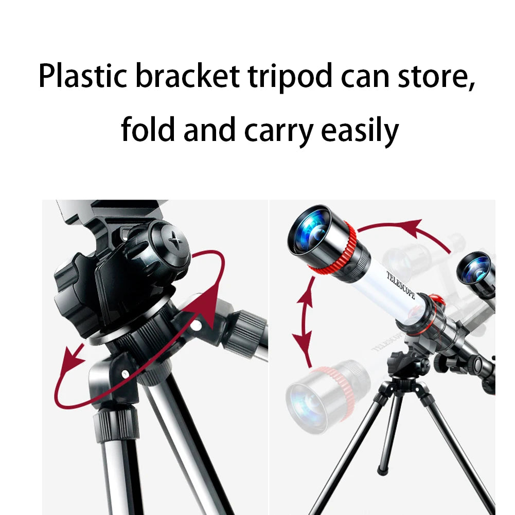 0|Professional Astronomical Telescope 20X 30X 40X Powerful Monocular Portable HD Moon Space Planet Observation Gifts for Children