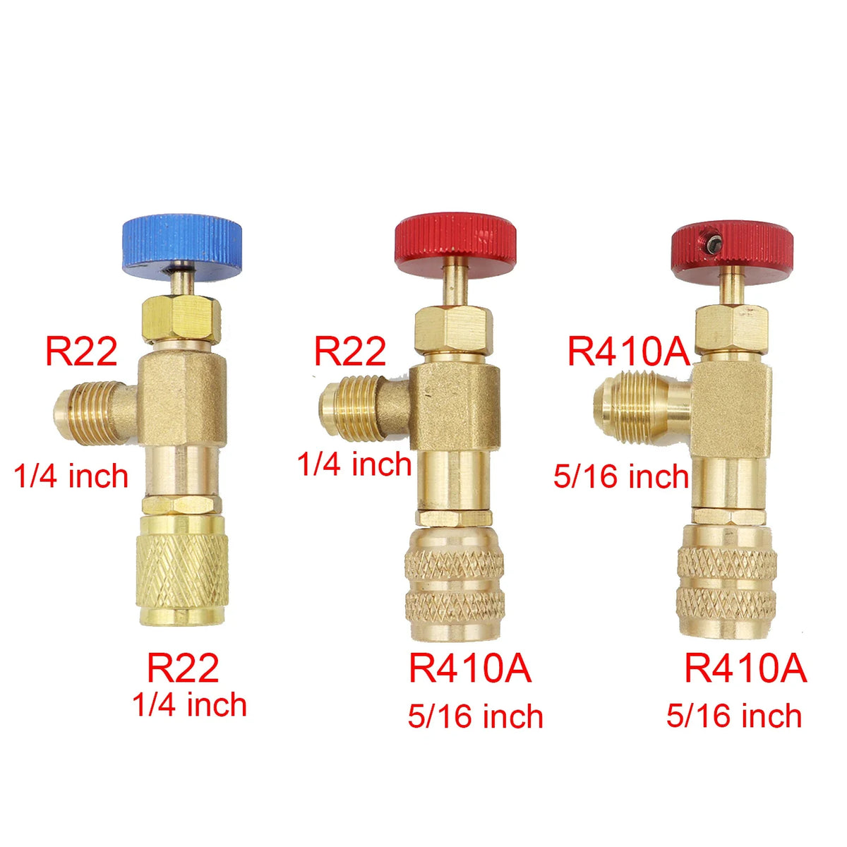 Valve de sécurité liquide R410A R22 Frigorifique Connecteur de sécurité 1/4 "Adaptateur de sécurité Réparation de climatisation et fluide liquide