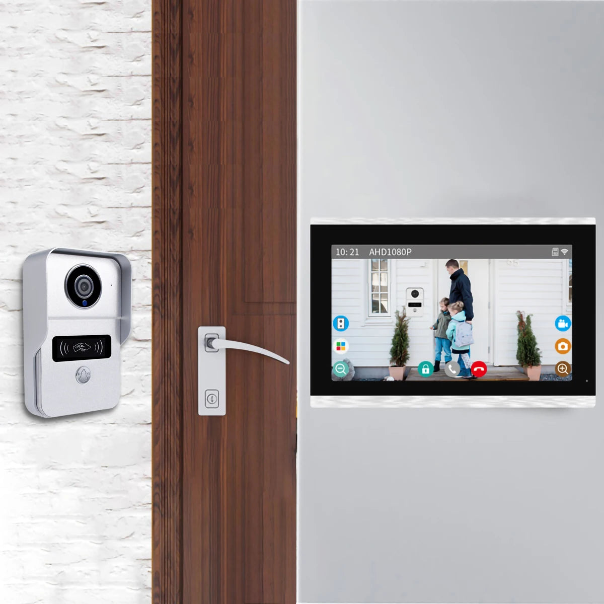 1080P 10 Inch 7" Touch Screen Wifi Video Doorbell, Smart TUYA Home Video Intercom 32G Card Rceord Kit Motion Detection ID Unlcok Spy-shop.com