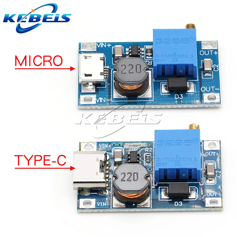 Module convertisseur élévateur CC-CC réglable MT3608