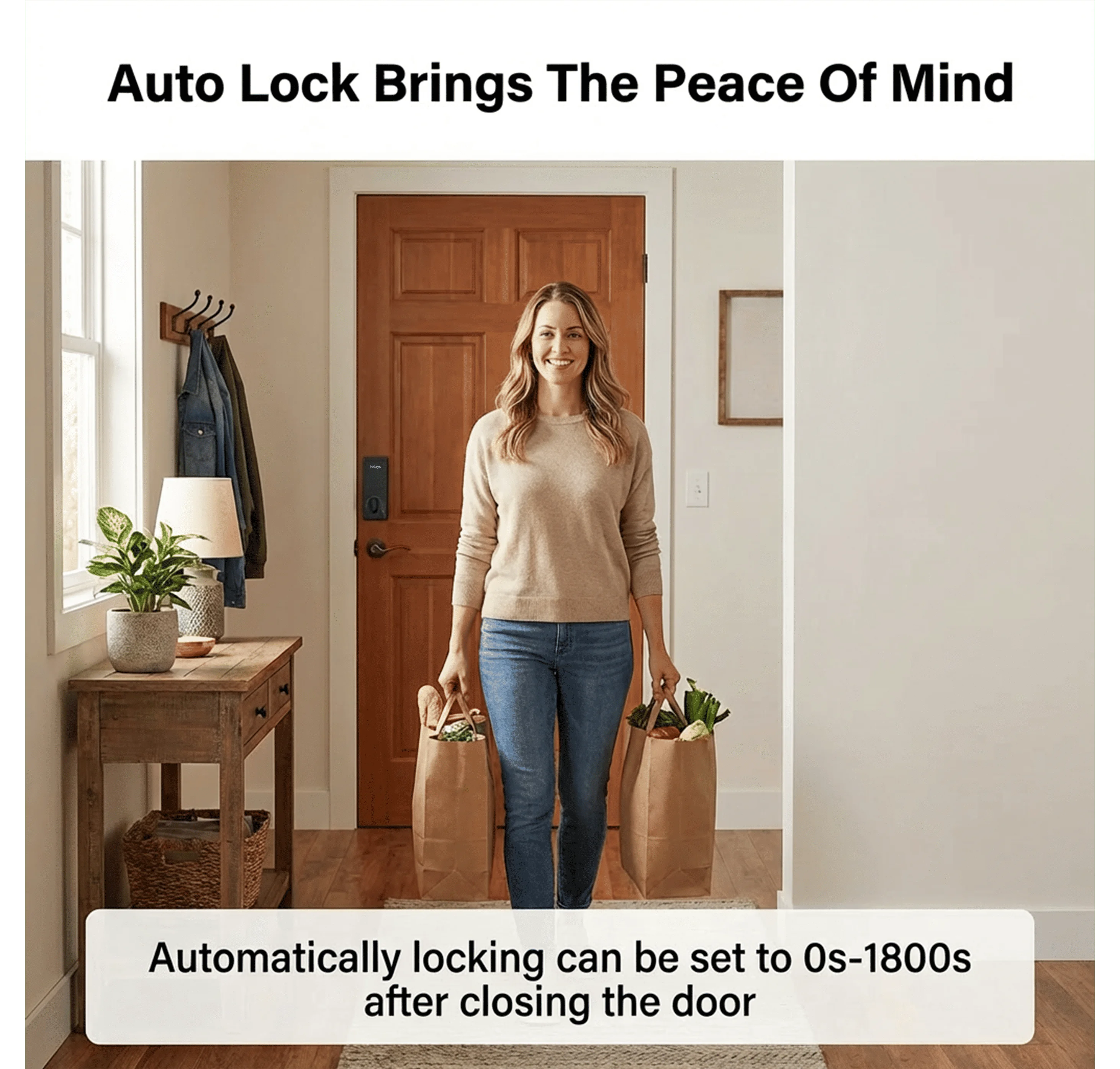 Smart Deadbolt Lock with Fingerprint and Keypad
