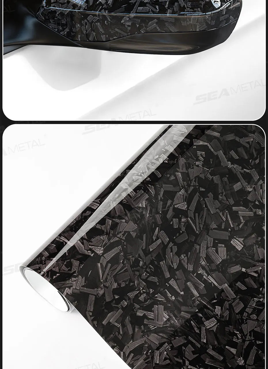 SEAMETAL Car Side Mirror Protective Film Anti-Scratch Car Decoration Sticker ‌Brilliant-Black‌ Non-Residue Vinyl Car Sticker