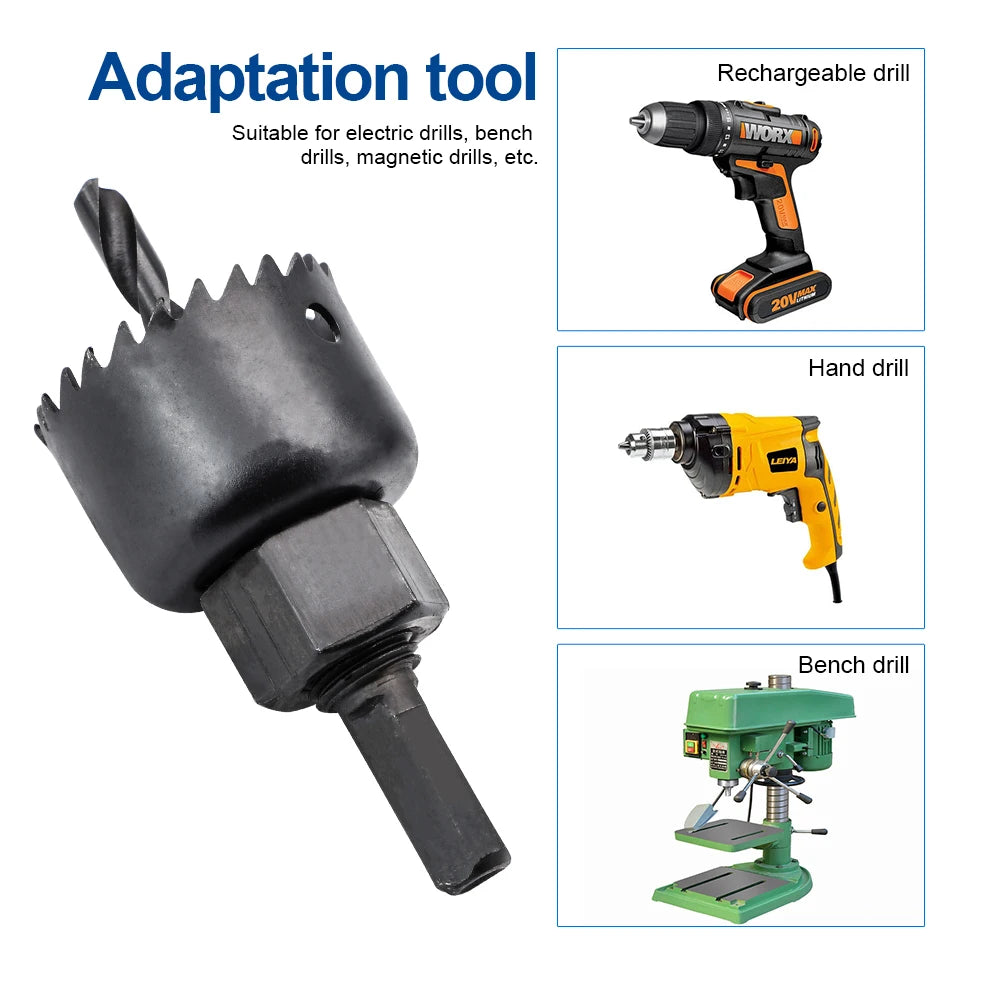 Eleven-Piece Hole Saw Set for Wood and Plasterboard