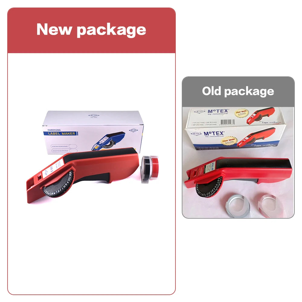 Manual Embossing Label Maker - Tape Bundle Options