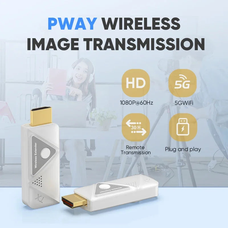 Wireless HDMI Extender Kit 30M 1080P/4K Plug & Play