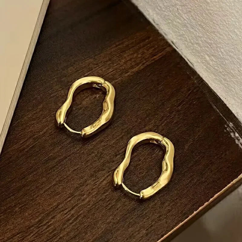 Retro Geometric Hoop Earrings for Women