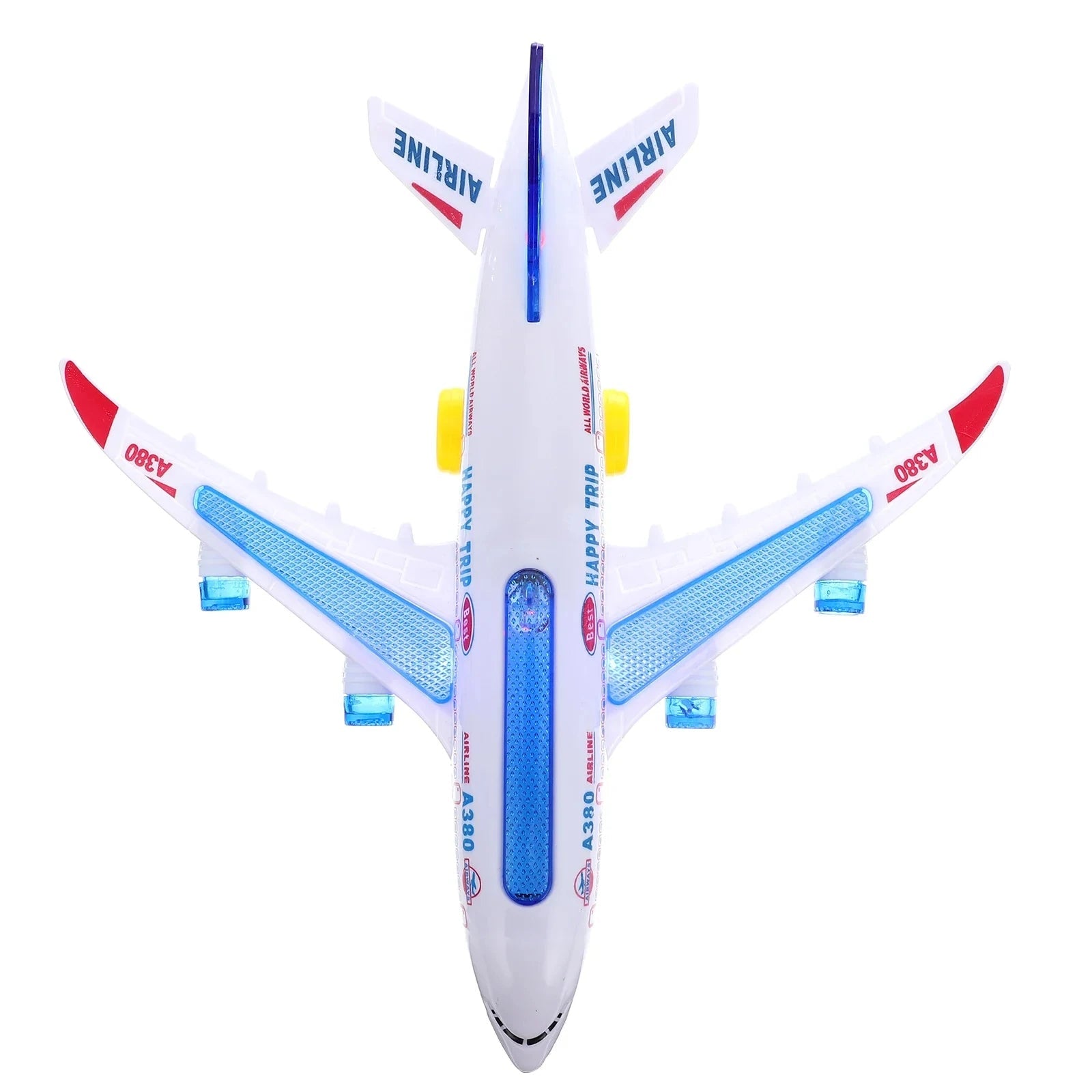 Electronic Aeroplane Toy with Music Autopilot Flash Sound Aircraft Automatic Rotation Plane Educational Toy Gift For Children 