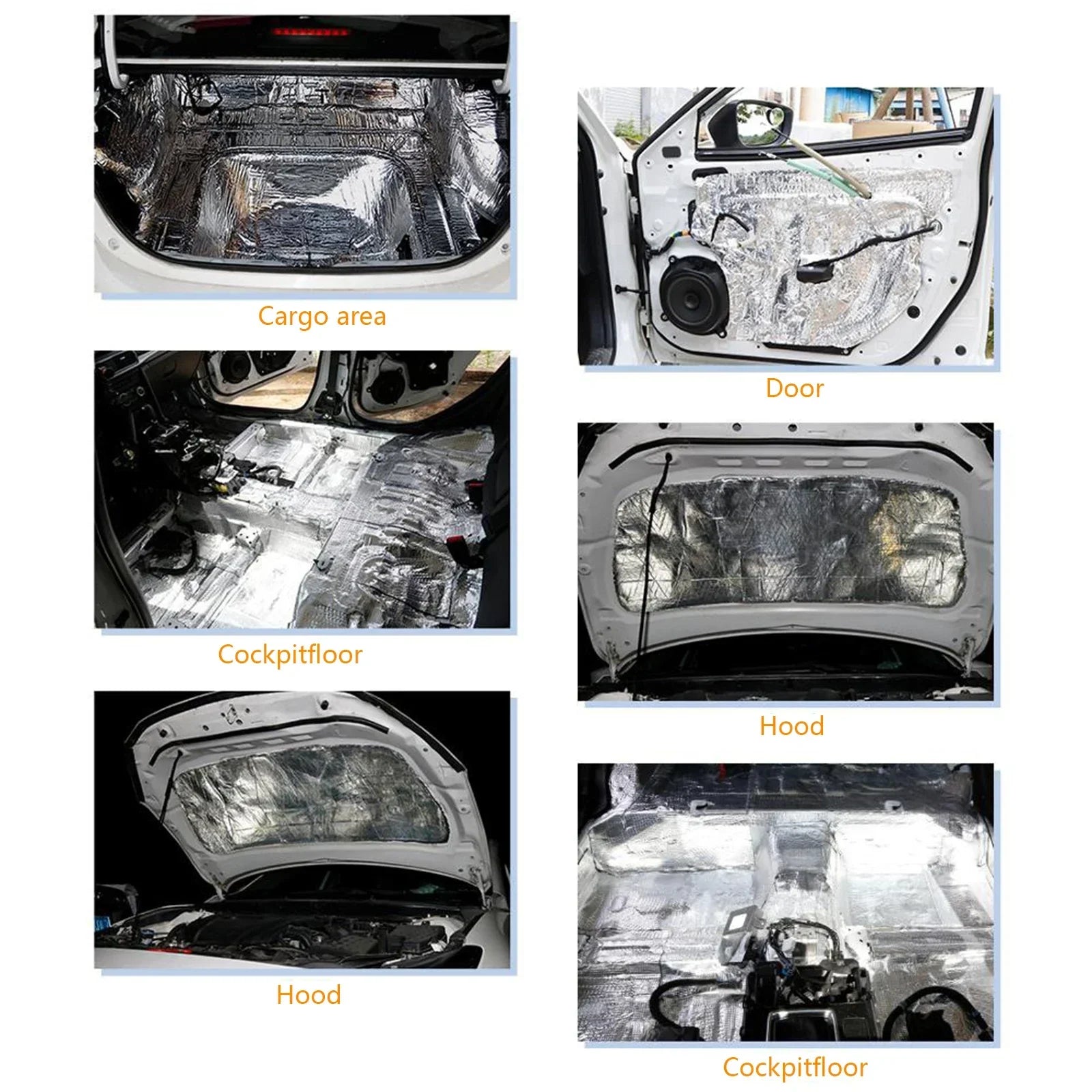 Manta Isolante Acústica e Térmica Ignífuga 200x50cm Painéis Acústicos para Paredes Isolamento Sonoro para Redução de Ruído em Automóveis