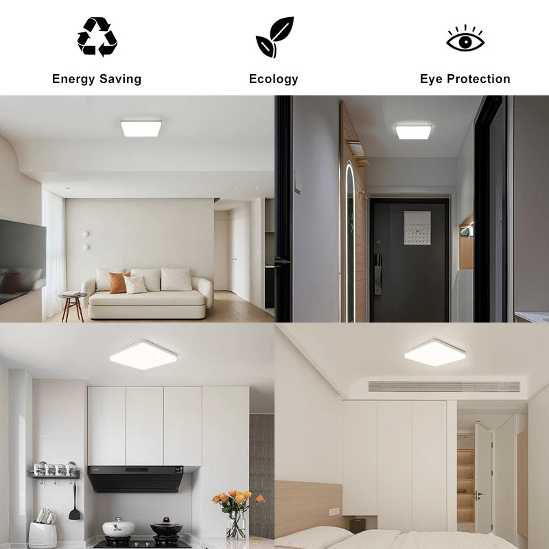 Fyrkantig LED-taklampa, 16 W eller 34 W