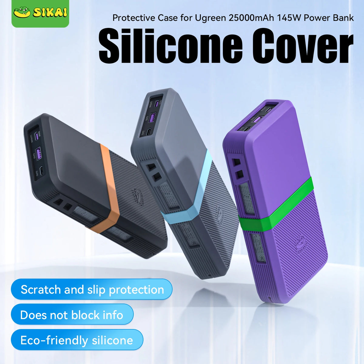 Siliconen hoes voor Ugreen 145W 25000 mAh-powerbank