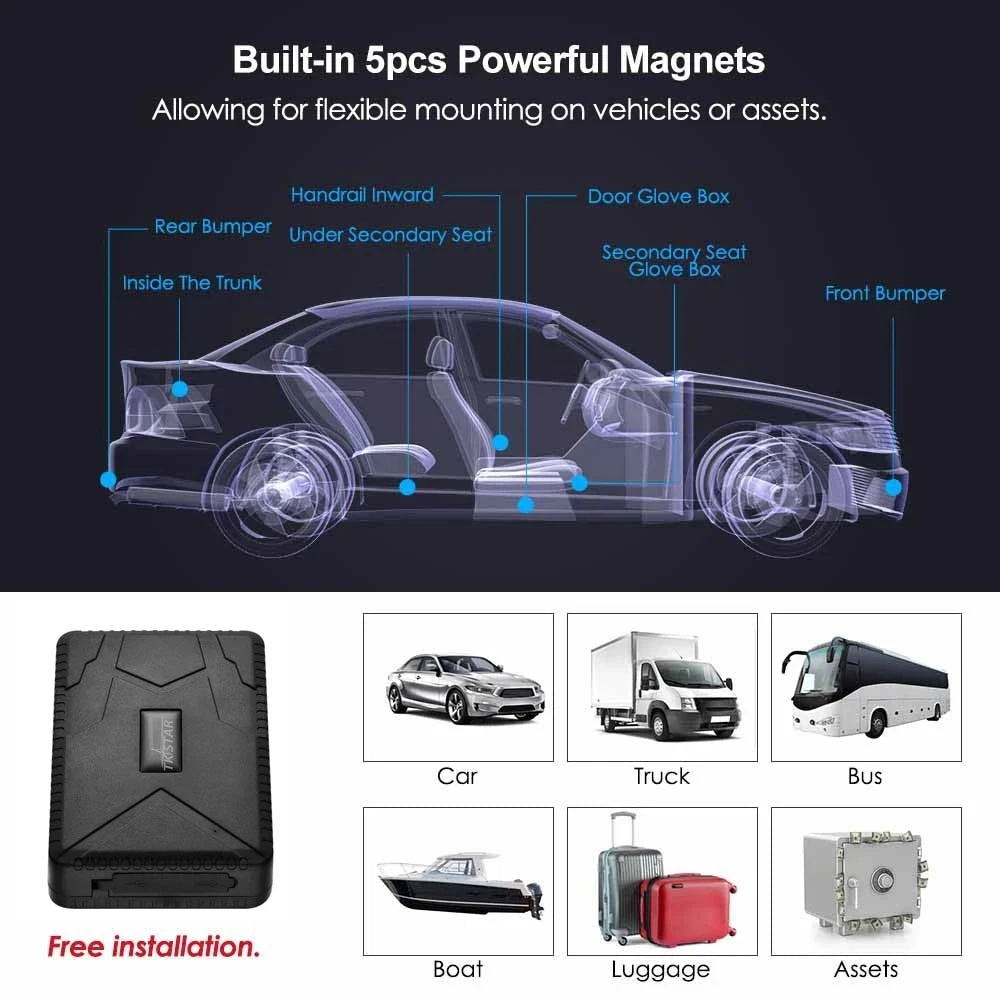 4G Car GPS Tracker   TKSTAR  TK915 GPS Locator 10000mAh Magnet Waterproof IP65 GPS Car Tracker Tamper Alert LIFETIME FREE APP 