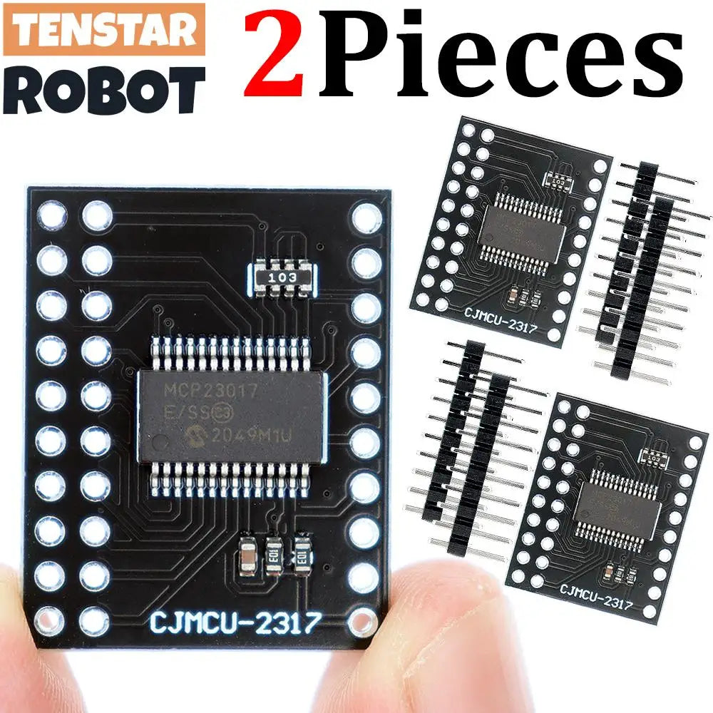 Két MCP23017 I2C I/O bővítő modul