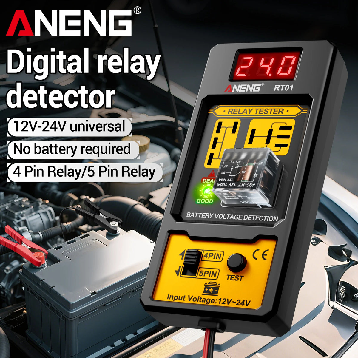 RT01 Relay Tester or BT138 Battery Tester, Kit Options