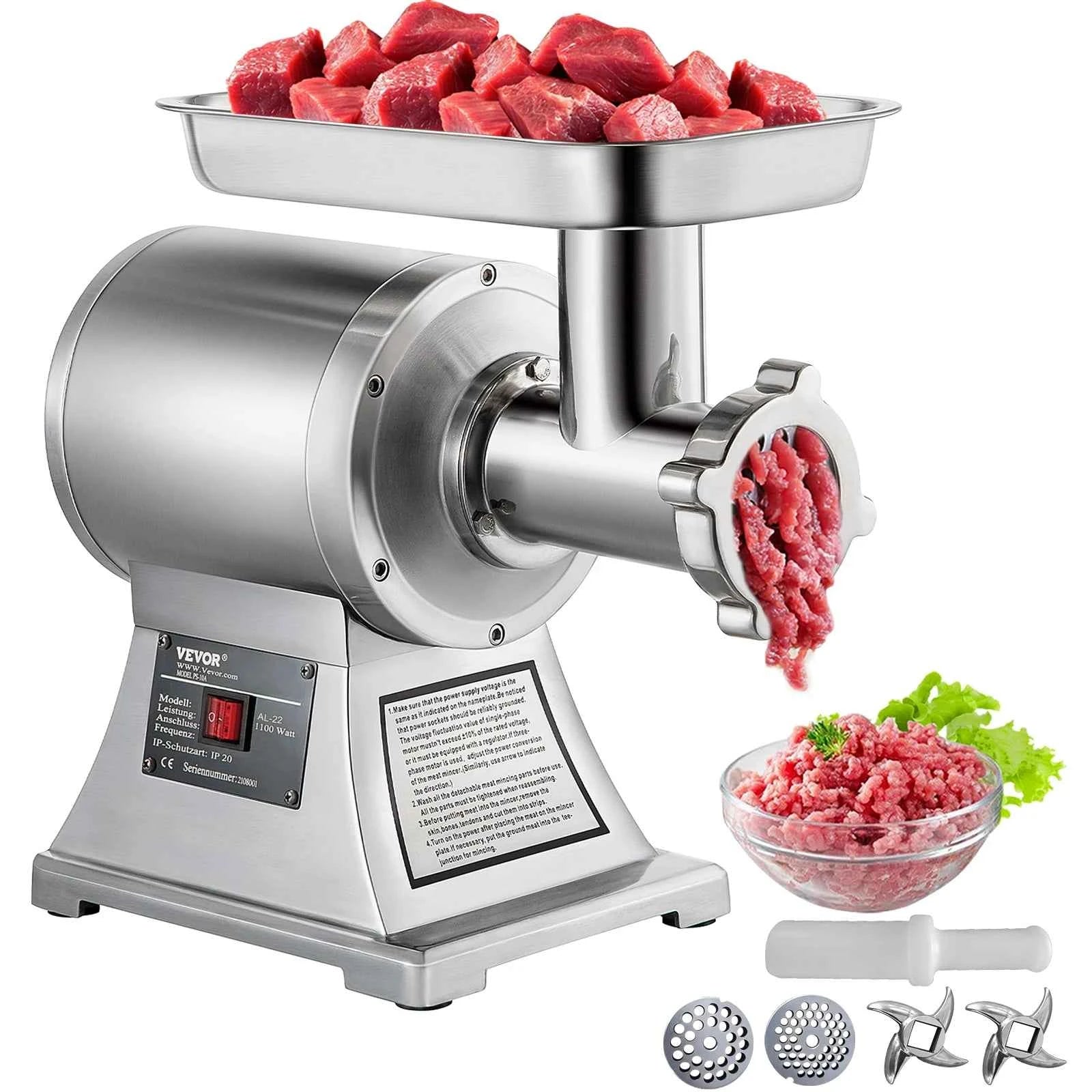 SucceBuy 1100W Electric Meat Mincer Portable Chopper Blender Food Processors Grinder Tools Crusher for Kitchen Home Commercial