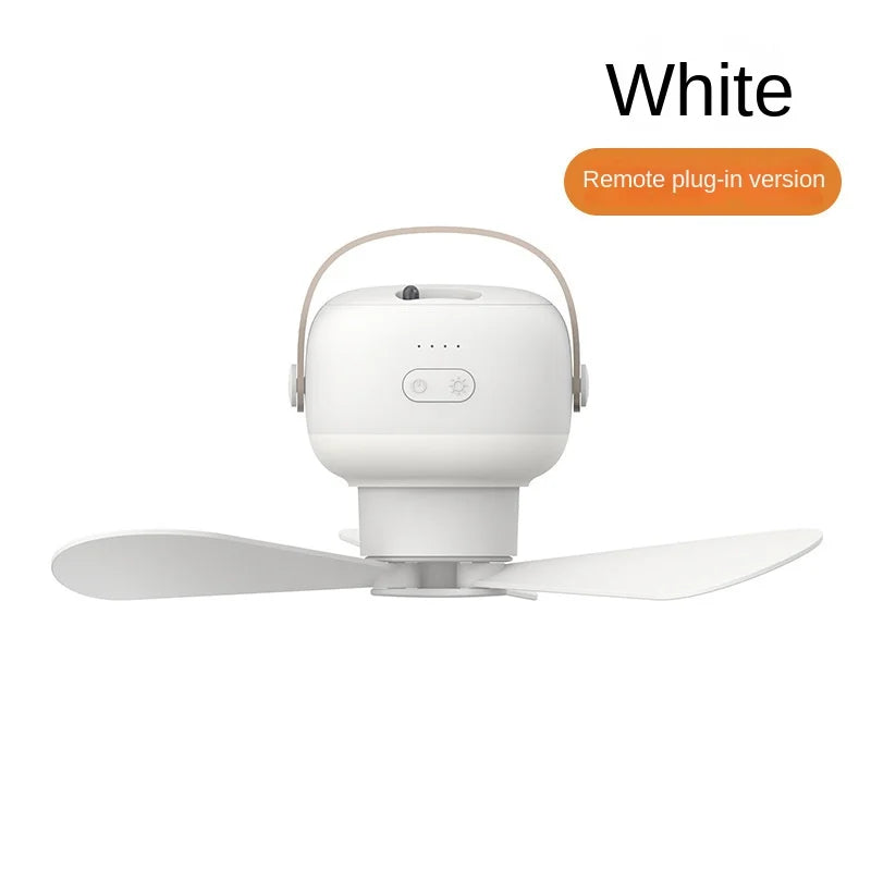Portable wireless mini ceiling fan light USB fan with remote control, stand, night light, home, outdoor, camping, New Year gifts 