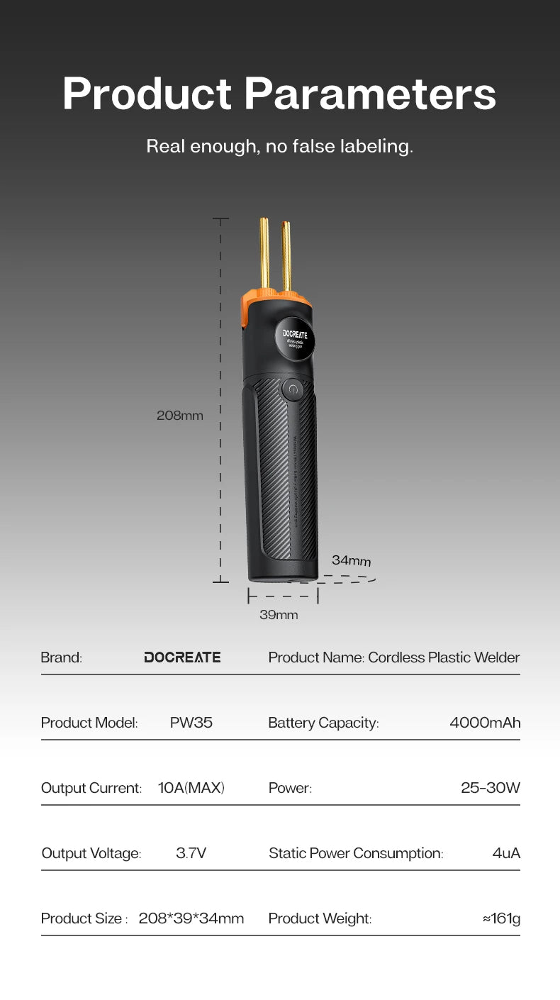 PW35 Rechargeable Plastic Repair Stapler