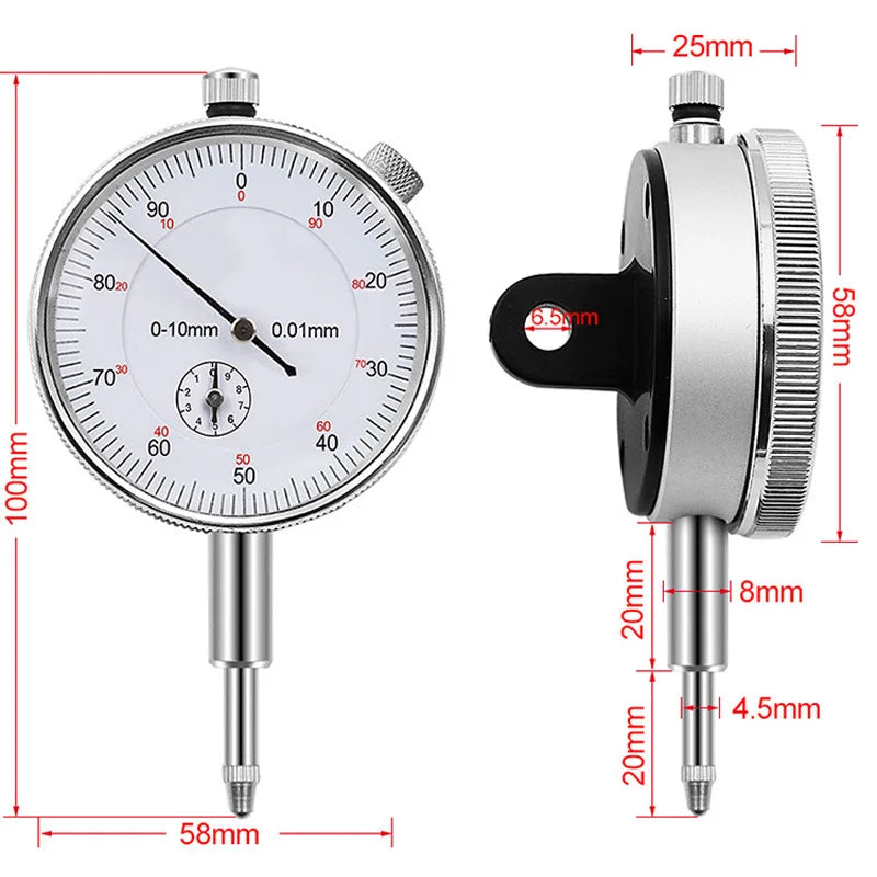 Mérőóra, 0–10 mm-es, vagy mágneses mérőóraállvány