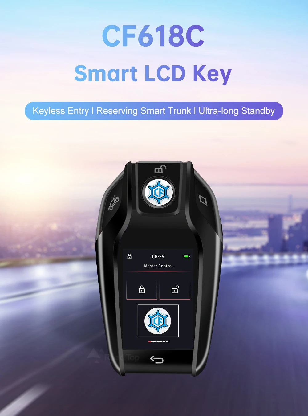 2024 új univerzális LCD okos kulcs APP testreszabott háttérkép BMW LCD KEY kényelmes belépés automatazár