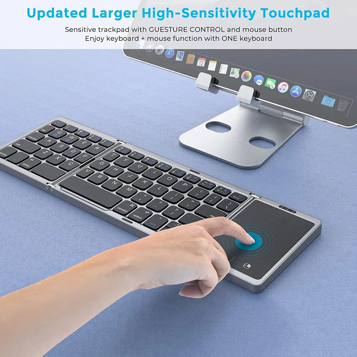 Tastiera Bluetooth pieghevole con layout opzionali