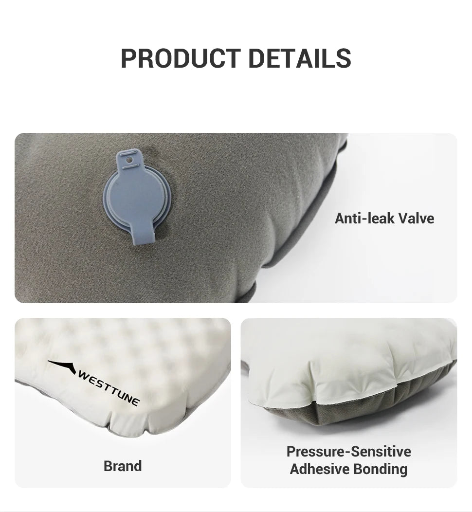 Camping Inflatable Pillow for Neck and Lumbar Support