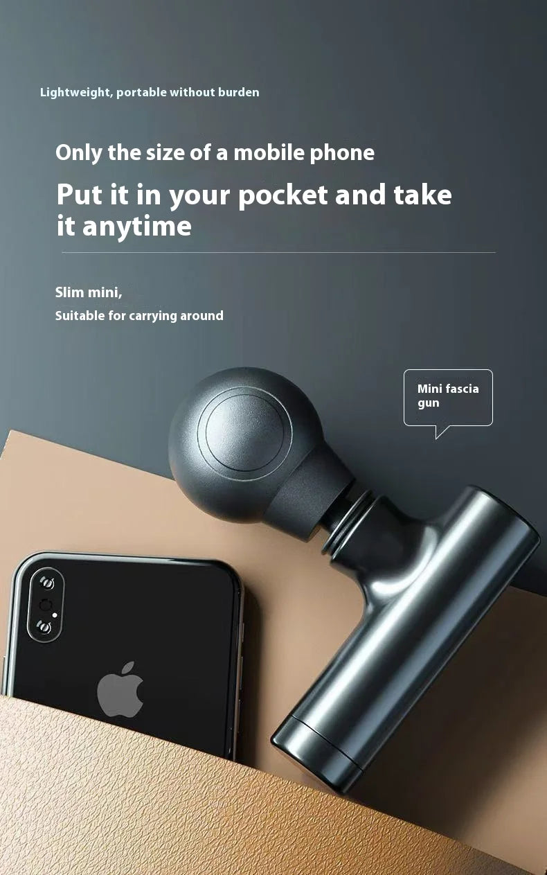 Mini Massage Massage LCD Screen 6 Heads Gun Muscle Massager Portable Electric Fascia Gun for Neck Foot Body Fascia Gun 