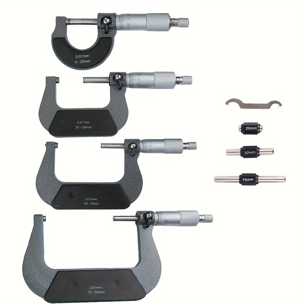 Mechanical Outside Micrometer, Four Measuring Range Options