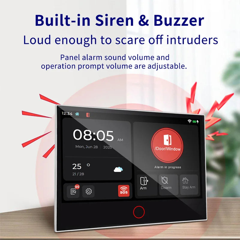Entregas Rápidas KERUI Tuya WiFi+4G Sistema de Alarma para Hogar con 7 pulgadas Pantalla Táctil desde Almacén de ES Protección de Alarma