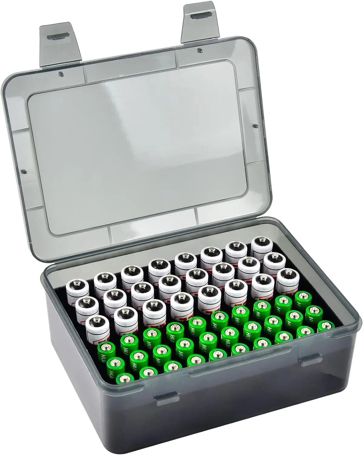 Organizador de pilhas AA e AAA para 32 pilhas AA e 40 pilhas AAA