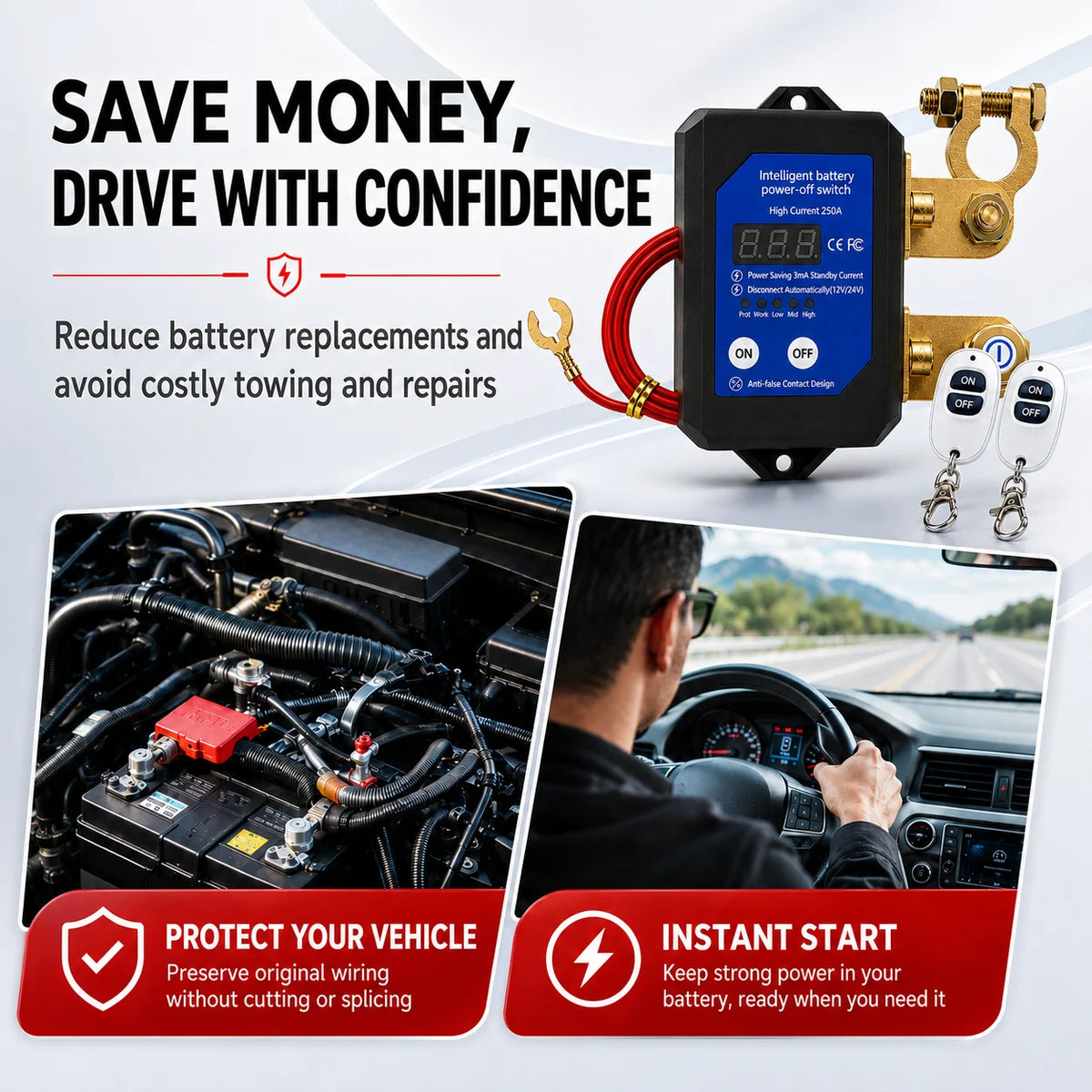 12/24V Remote Battery Disconnect Switch