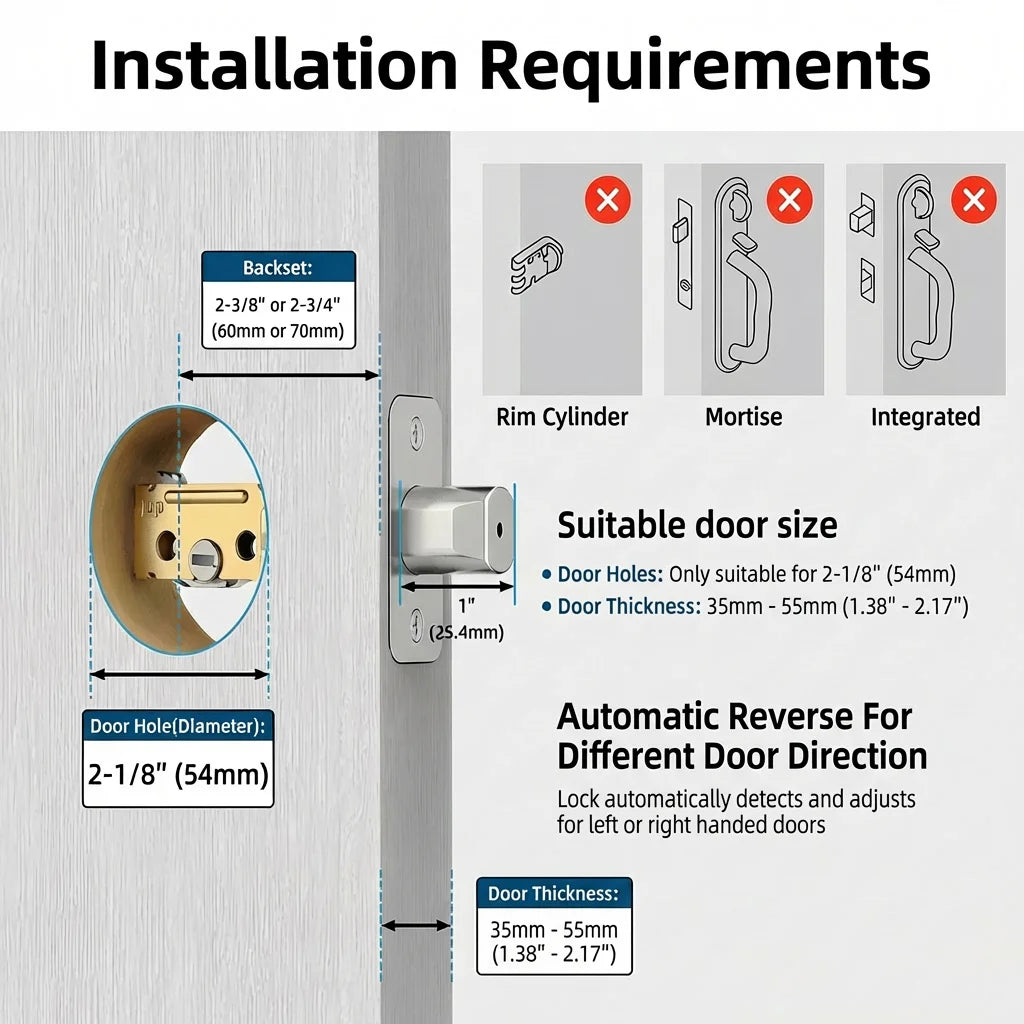 Smart Deadbolt Lock with Fingerprint and Keypad