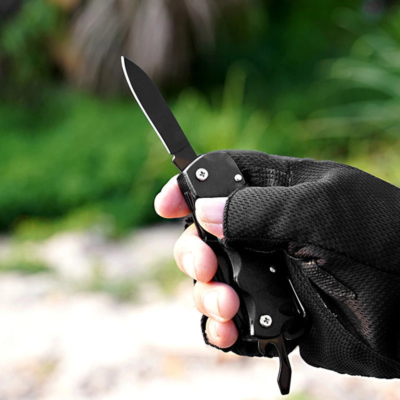 Multifunctional Folding Swiss Army Portable Stainless Steel Pocket Knife Outdoor Camping Emergency CombinationTool Survival Gear 