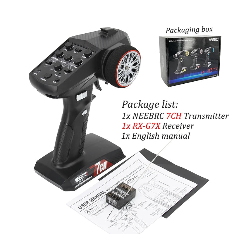 2.4GHz RC Car Radio System - 4 or 7 Channels