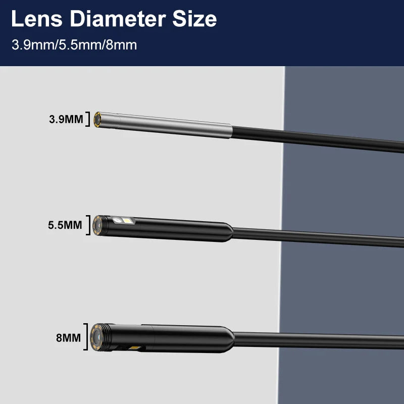 Industrial Endoscope 4.3'' IPS Screen Autofocus Camera HD1080P Single Dual Triple Lens USB Probe Car Inspection Borescope LEDs 