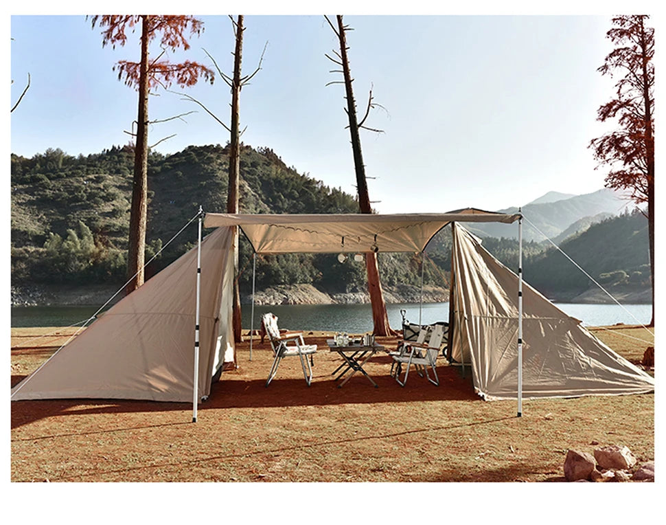 Adjustable Aluminum Camping Tarp Poles Set, 2 Pieces
