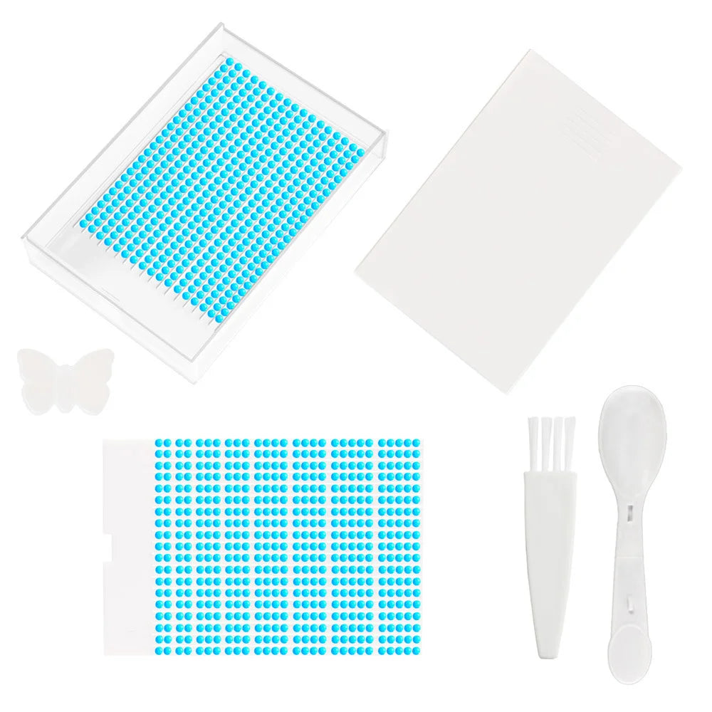 Tava pentru pictură cu diamante cu capac — 10 × 7 × 1.8 cm