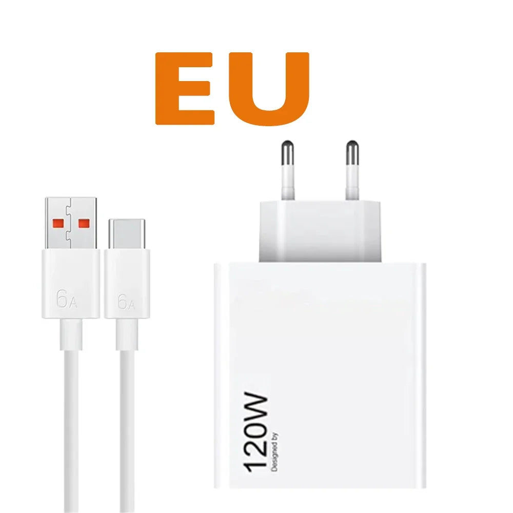 120 W nabíjačka USB-A pre kompatibilné telefóny Xiaomi a Redmi