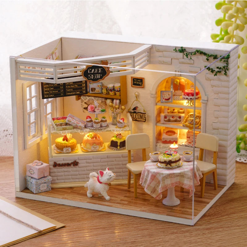 Kit de quarto em miniatura DIY, opções de modelos