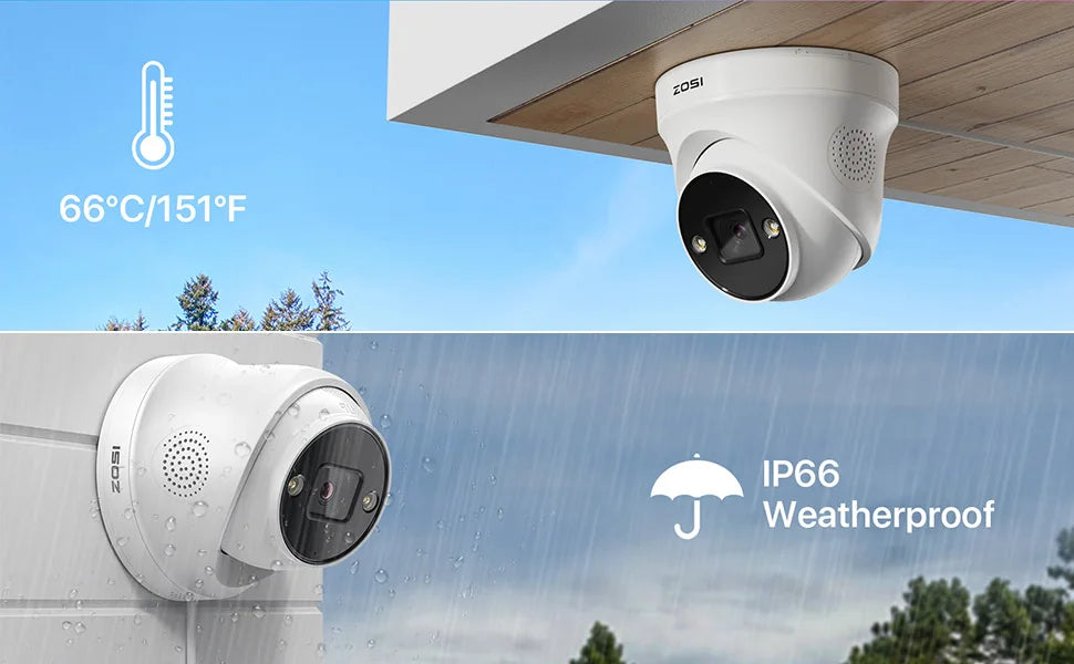 ZOSI 4K PoE Outdoor Security Camera with AI Detection